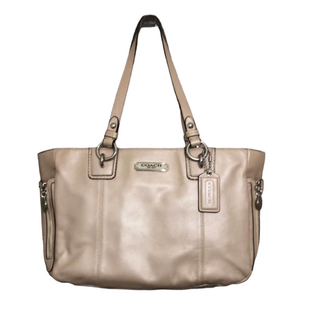 Cream Leather COACH Gallery Tote B1381-F19252